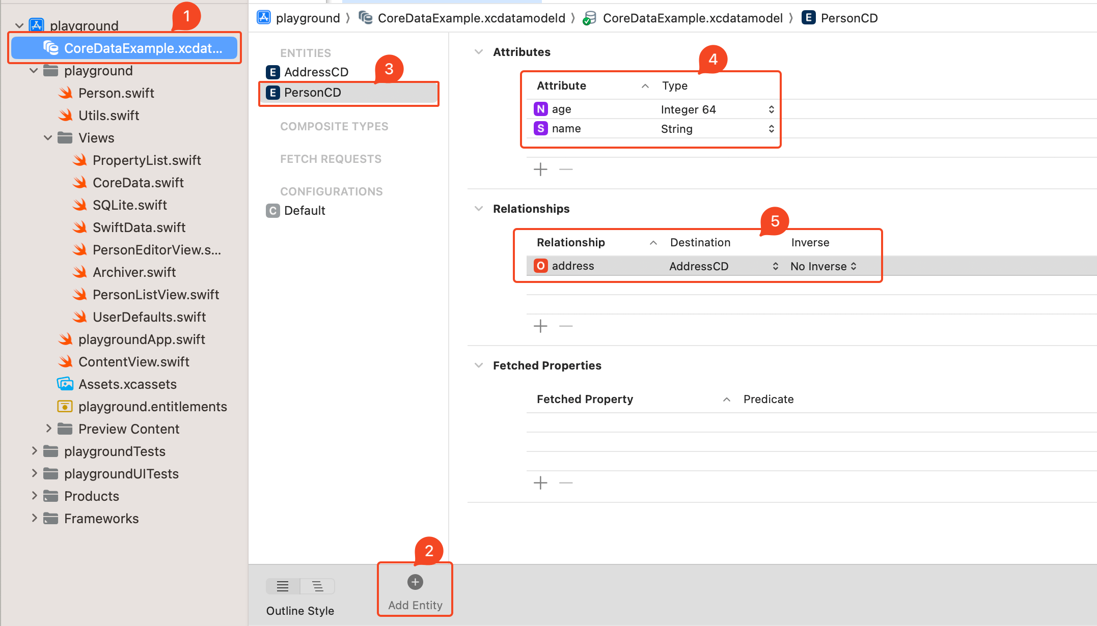 配置 CoreData Model
